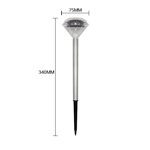 6-8H 2V/100MA LED Diamond Shape Solar Lights